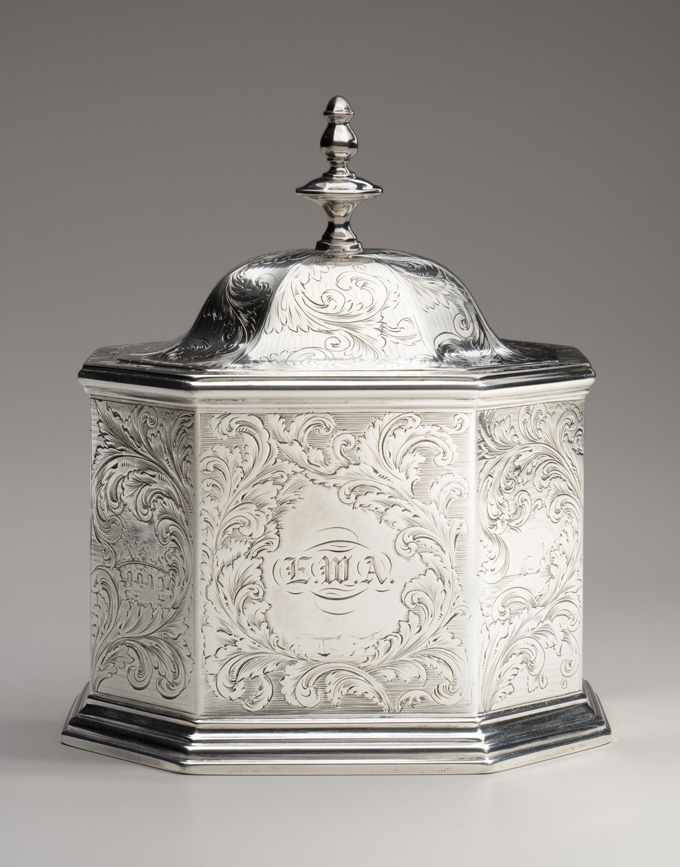 Teáskanna, 1845 alkotó: Obadiah Rich