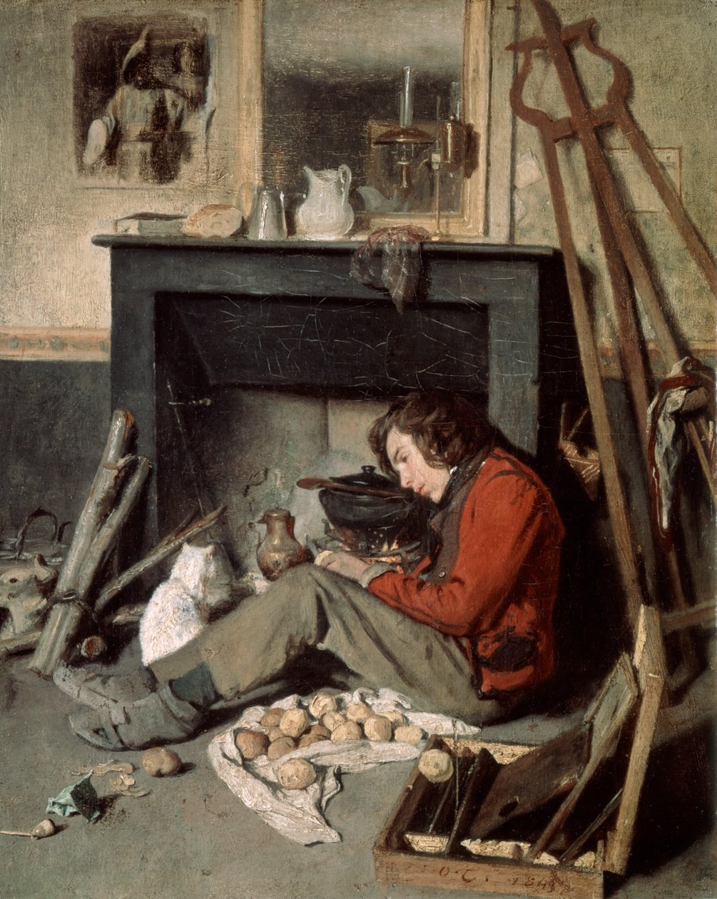 Stúdióbelső, 1845. alkotó: Octave Tassaert