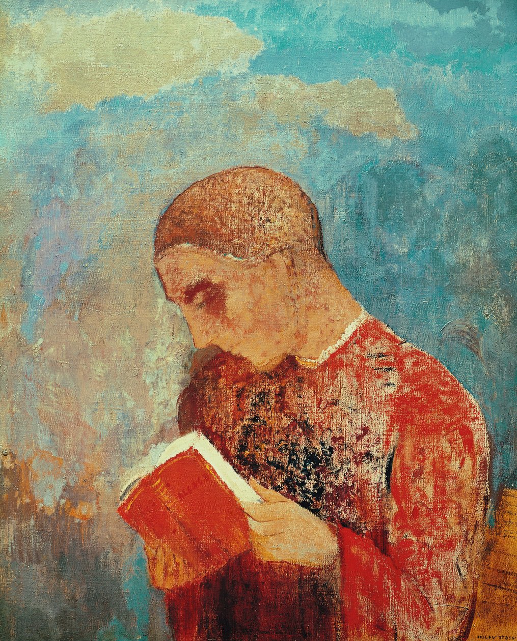 Alsace vagy, Monk Reading, 1914 körül alkotó: Odilon Redon