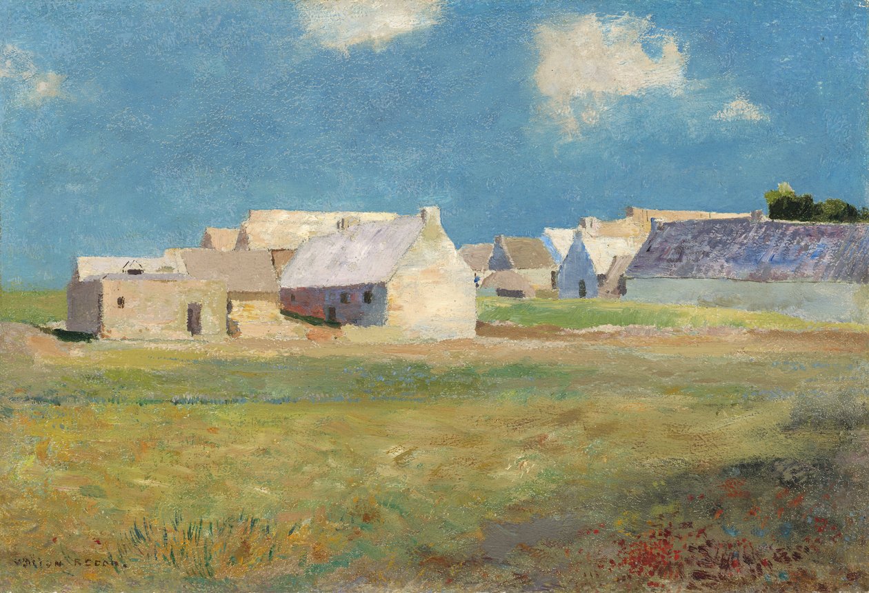 Breton falu, 1890 körül alkotó: Odilon Redon