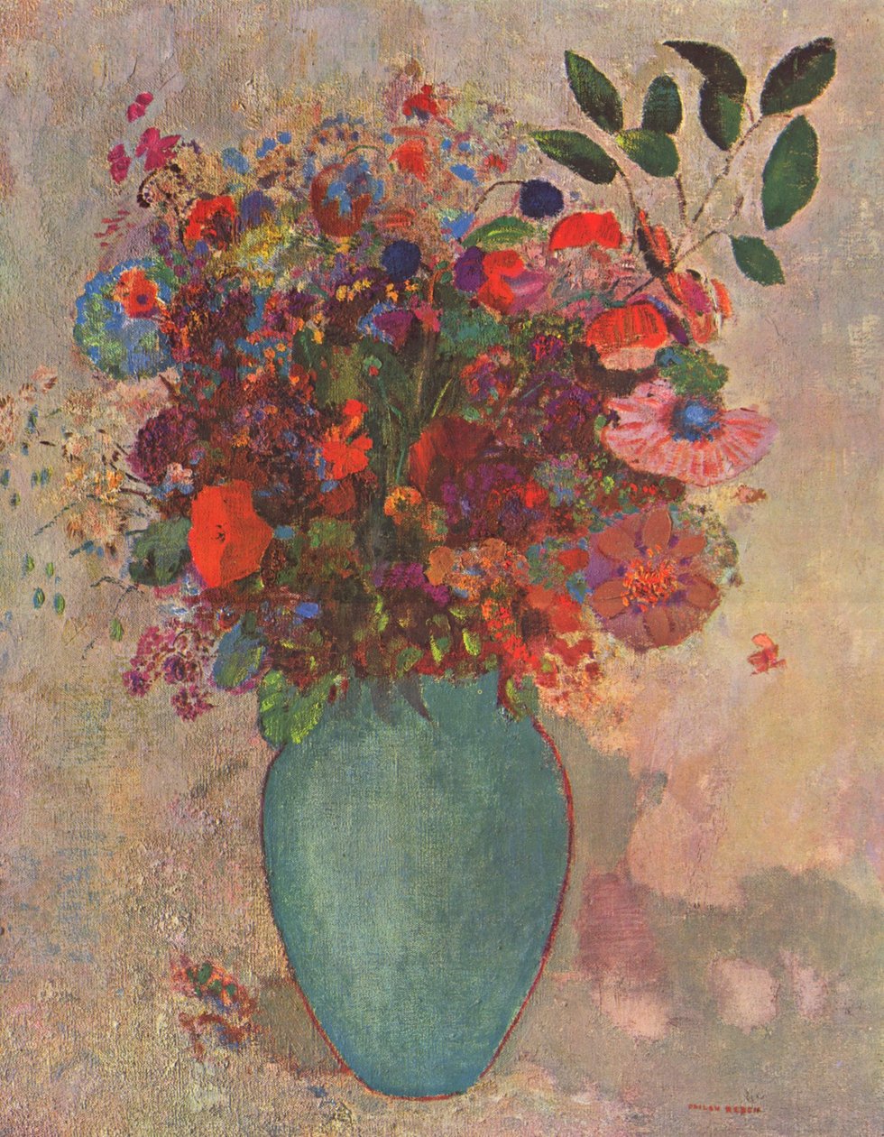 A türkizkék váza alkotó: Odilon Redon