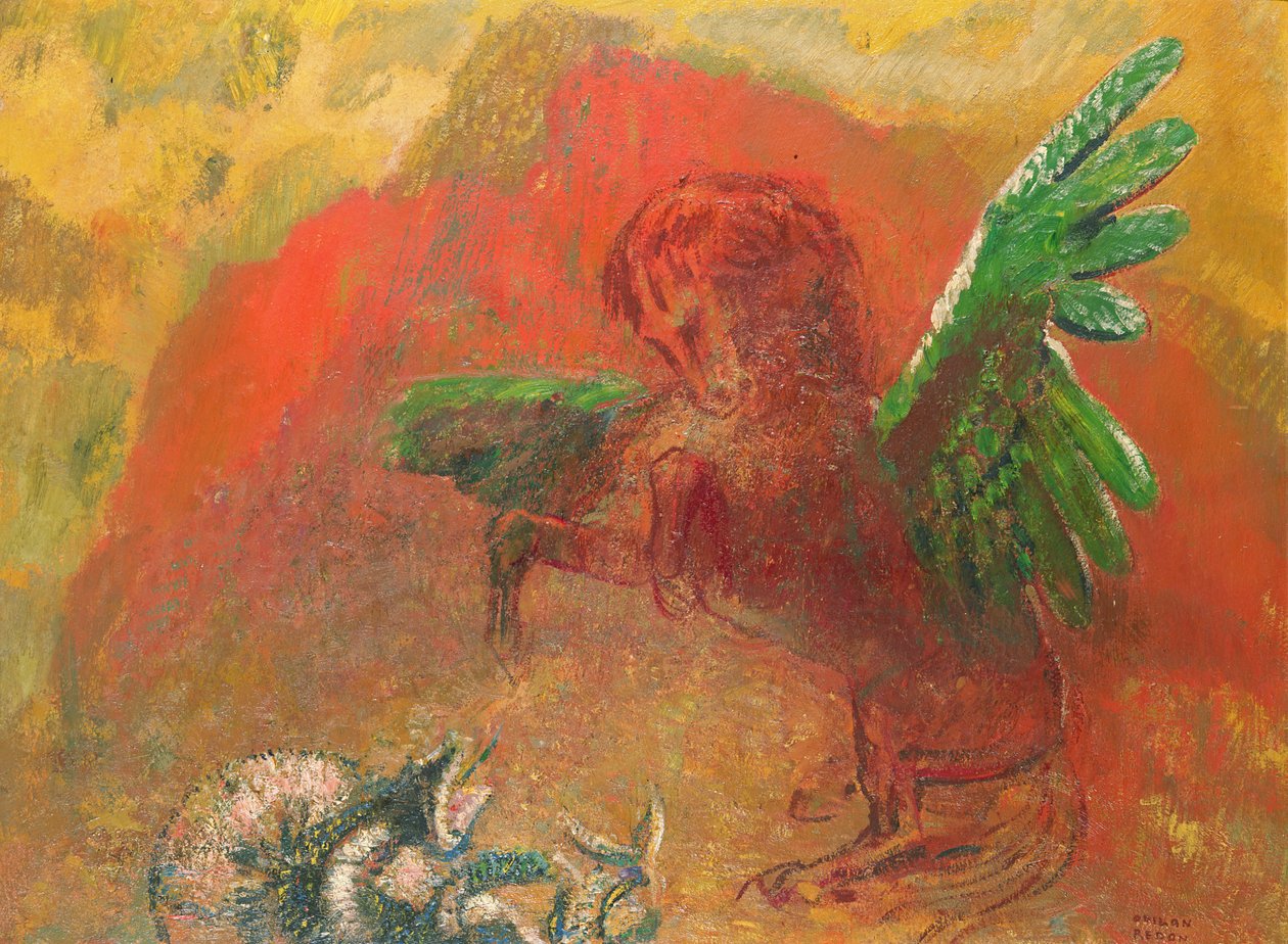 Pegazus diadalmaskodó alkotó: Odilon Redon