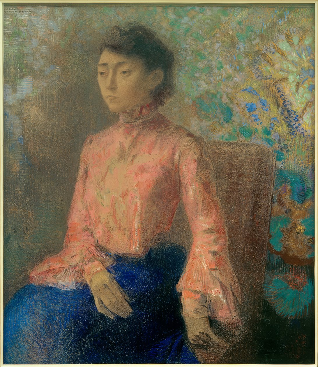 Portrét Mademoiselle Chaine alkotó: Odilon Redon