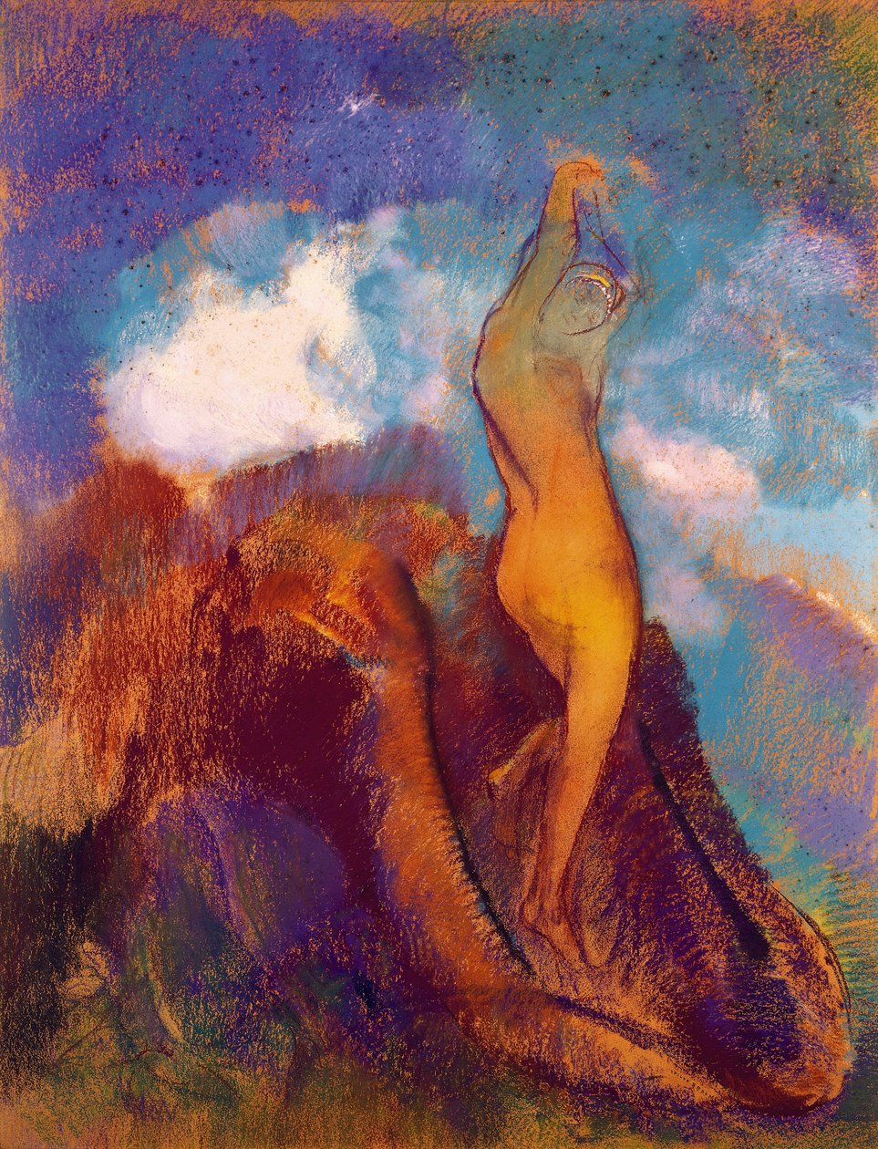 Vénusz születése, 1912 (pasztell, papíron) alkotó: Odilon Redon