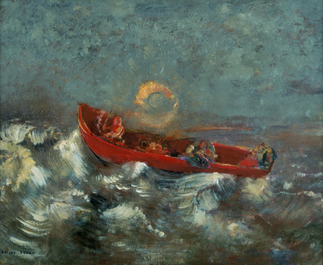 A vörös csónak, 1905 alkotó: Odilon Redon