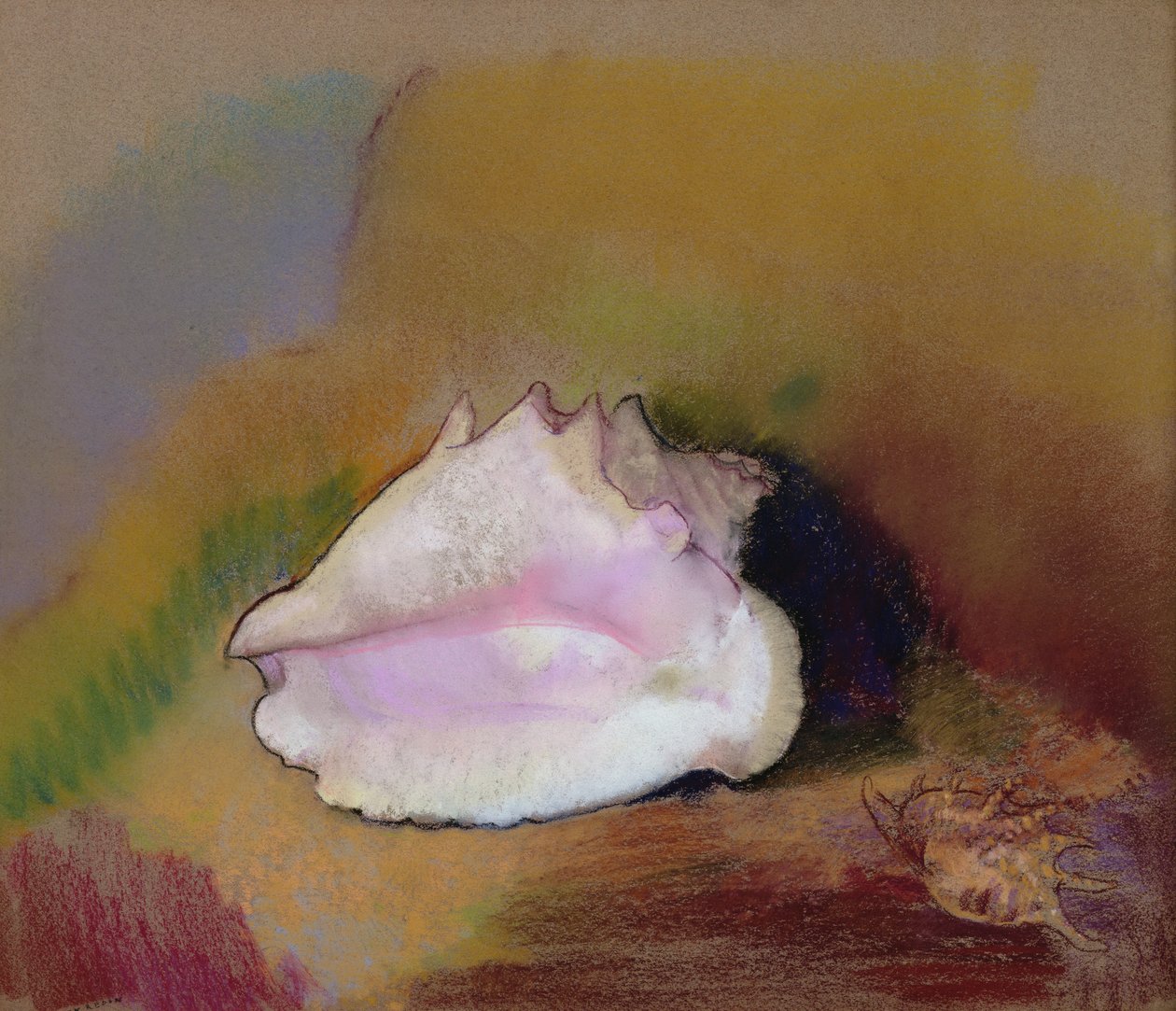 The Shell, 1912 (pasztell, papíron) alkotó: Odilon Redon
