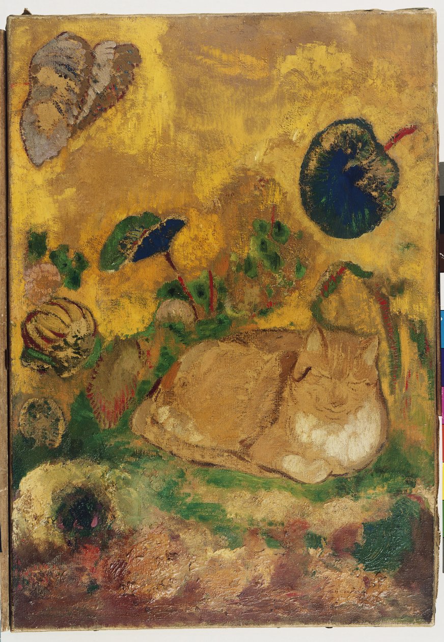 Bazon: A művész macskája, 1905 alkotó: Odilon Redon