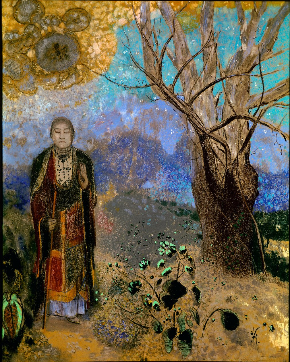 Buddha (olaj, vászon alkotó: Odilon Redon
