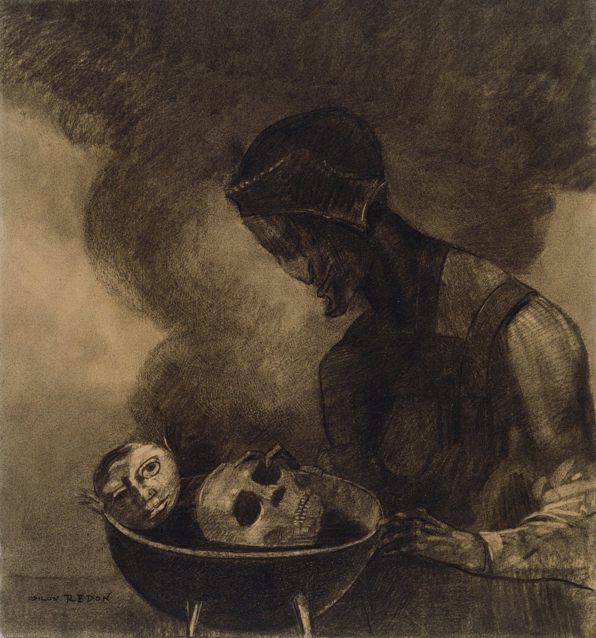Bogrács a varázslónő alkotó: Odilon Redon