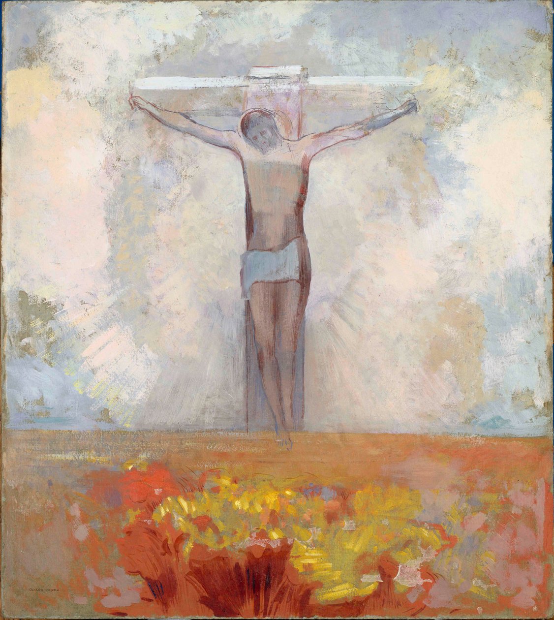 Krisztus a kereszten, c. 1910. alkotó: Odilon Redon