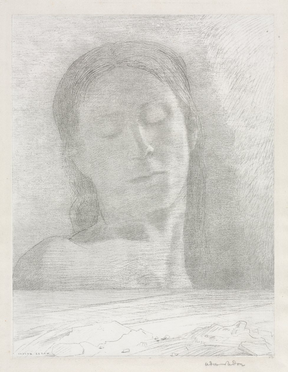 Csukott szemek alkotó: Odilon Redon