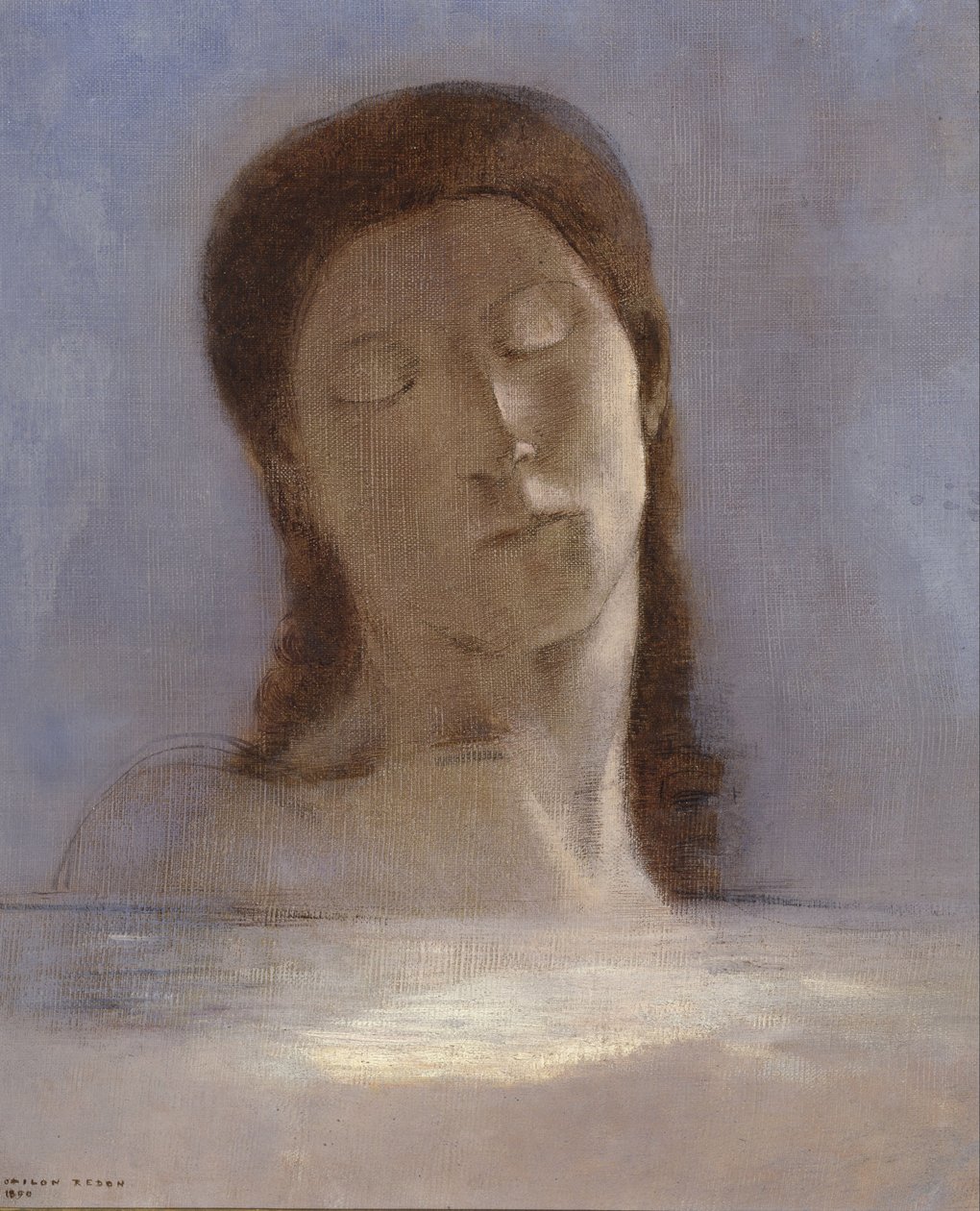 Csukott szemek, 1890 alkotó: Odilon Redon