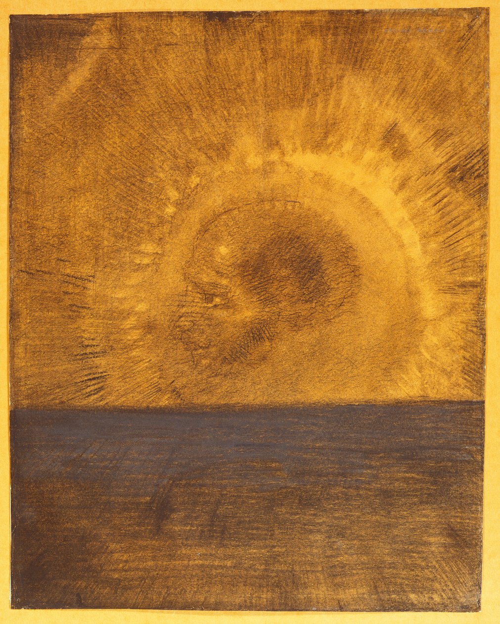 Lebegő fej, 1885 körül alkotó: Odilon Redon