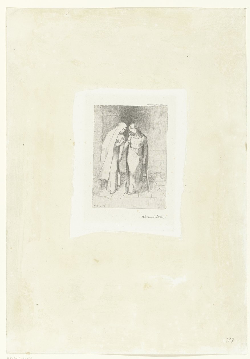 Titokzatos beszélgetés Entretien mystique (cím a tárgyon) alkotó: Odilon Redon
