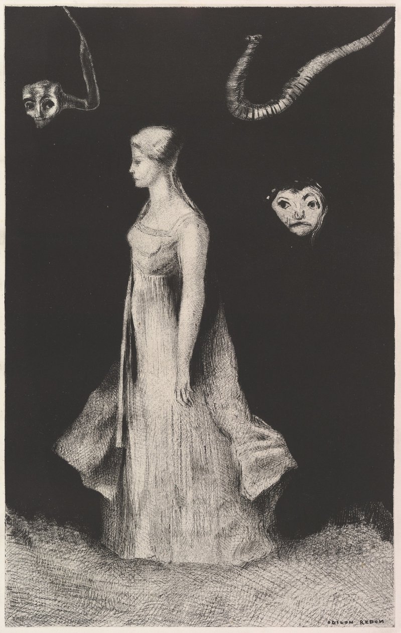Kísértetjárás, 1893-94. alkotó: Odilon Redon