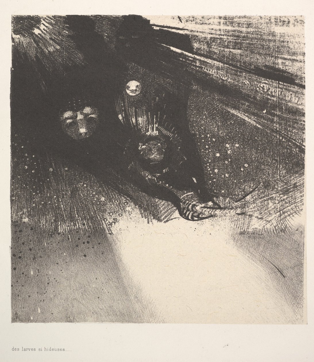 Förtelmes lárvák, 1896. alkotó: Odilon Redon