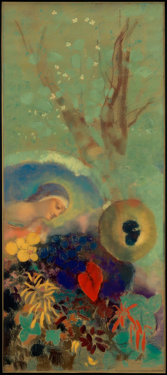 Tisztelet Leonardo da Vinci előtt alkotó: Odilon Redon