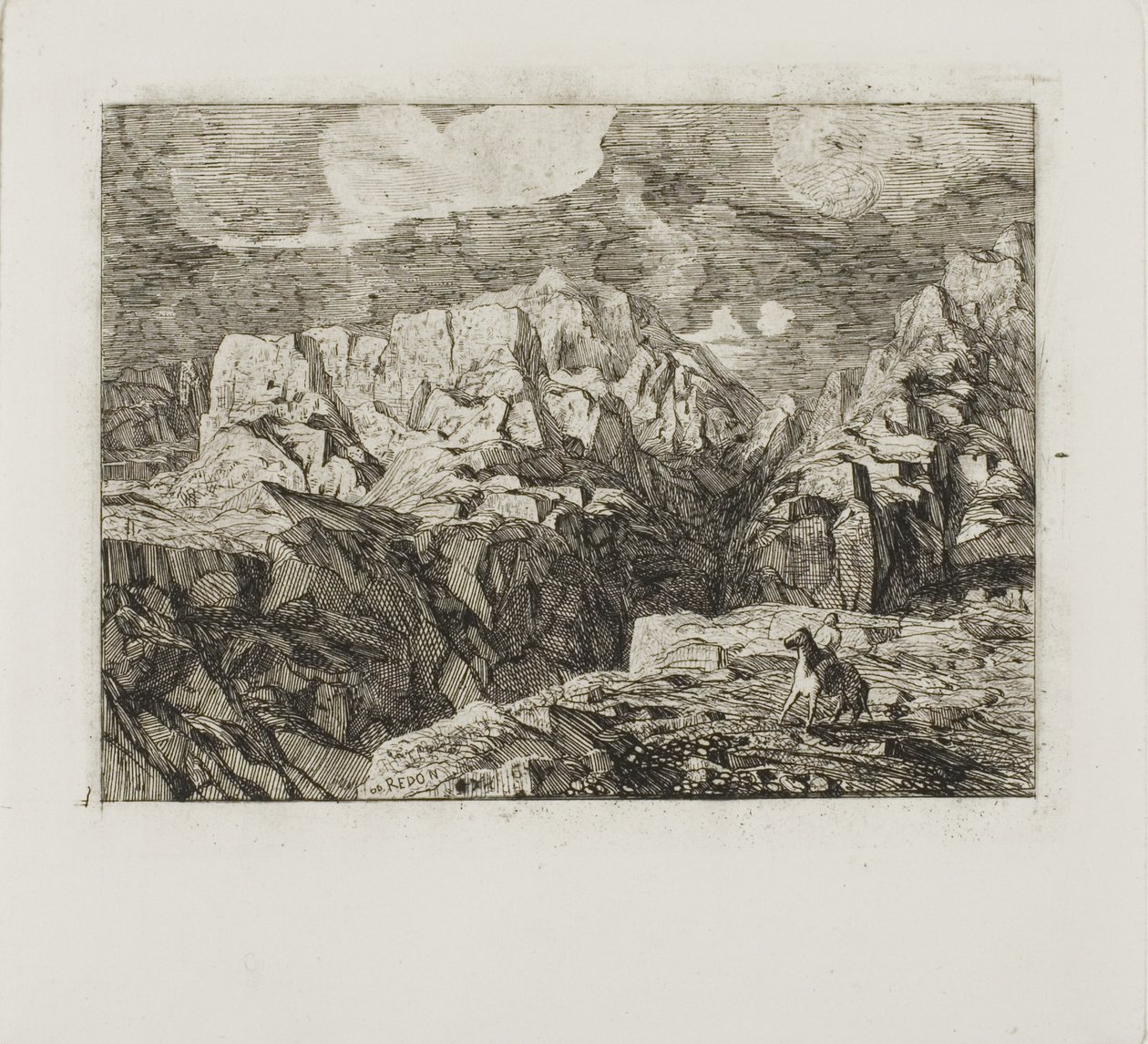 Lovas a hegyekben alkotó: Odilon Redon