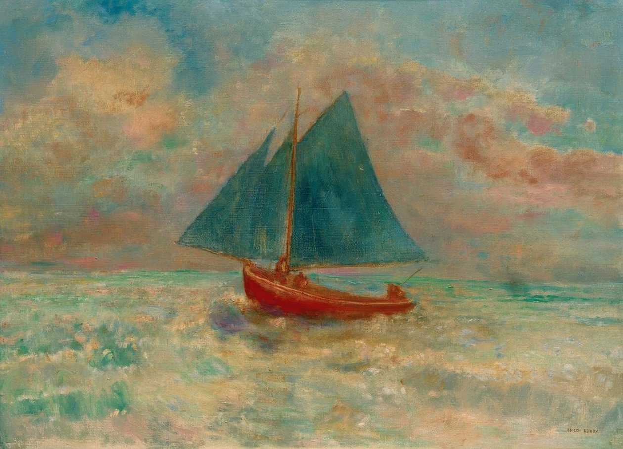 A vörös csónak alkotó: Odilon Redon