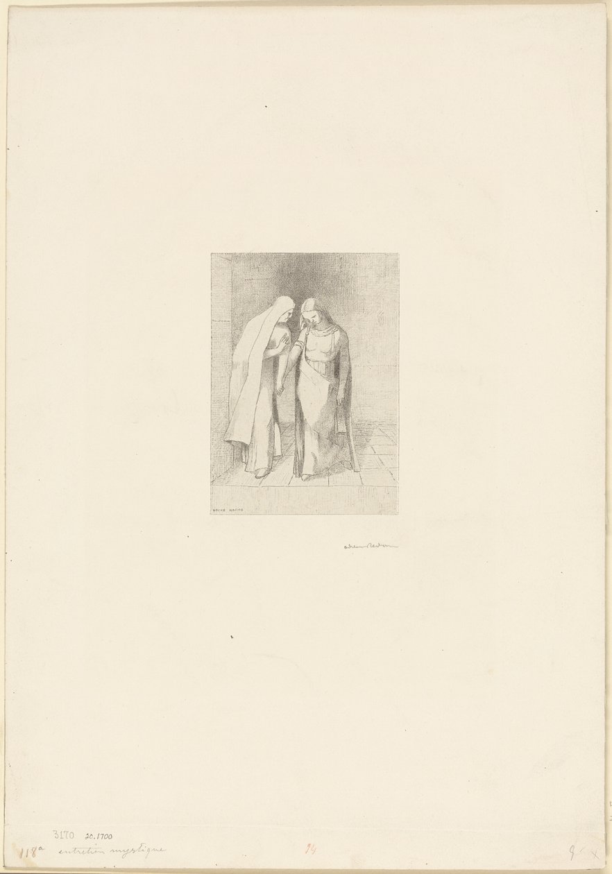 Misztikus beszélgetés alkotó: Odilon Redon
