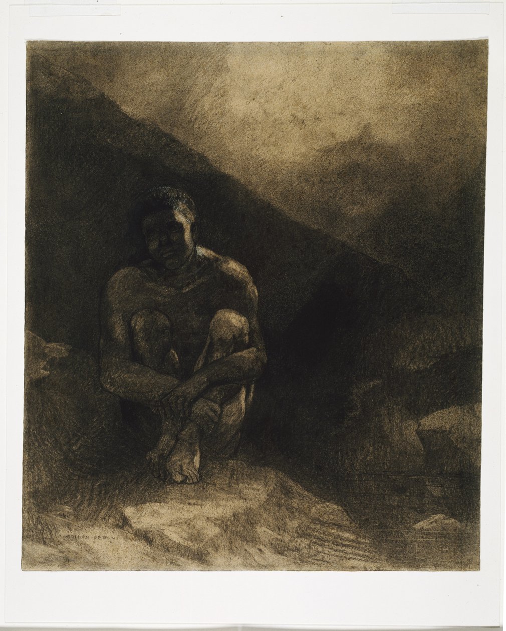 Ősember, 1872 alkotó: Odilon Redon