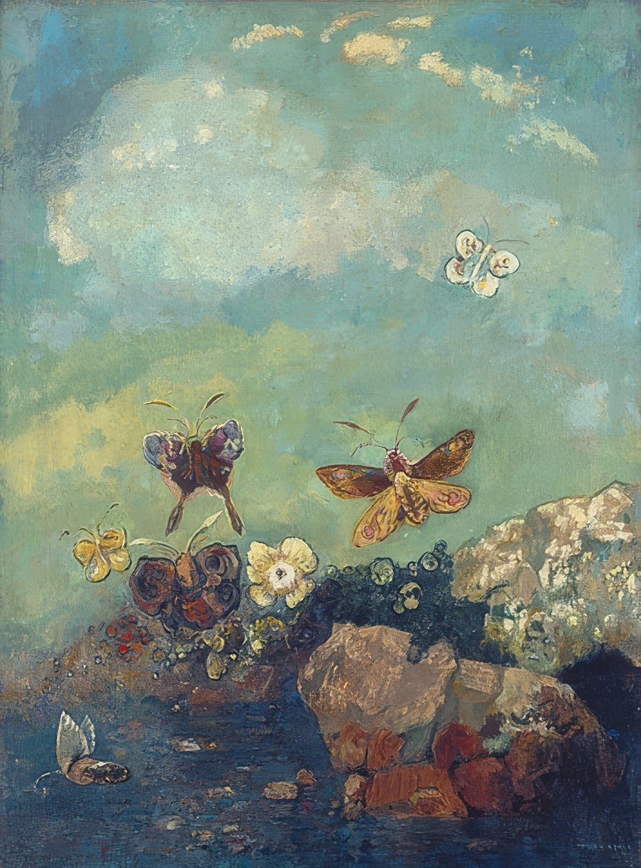 Pillangók. 1910 körül alkotó: Odilon Redon