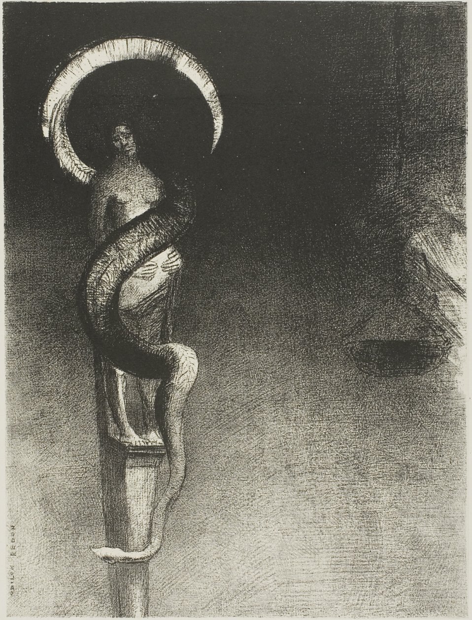 Serpent-Halo alkotó: Odilon Redon