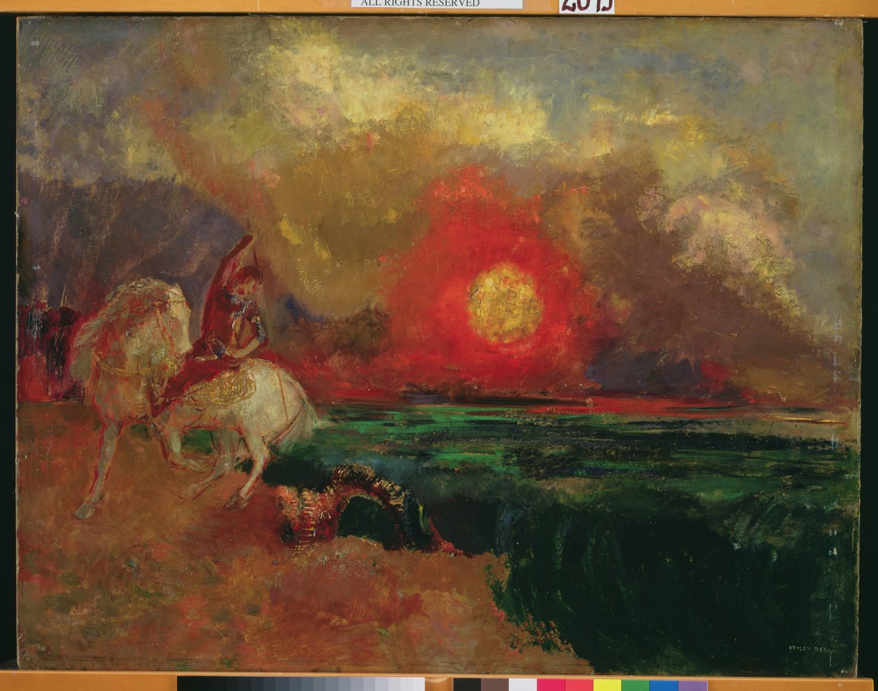Szent György és a sárkány alkotó: Odilon Redon