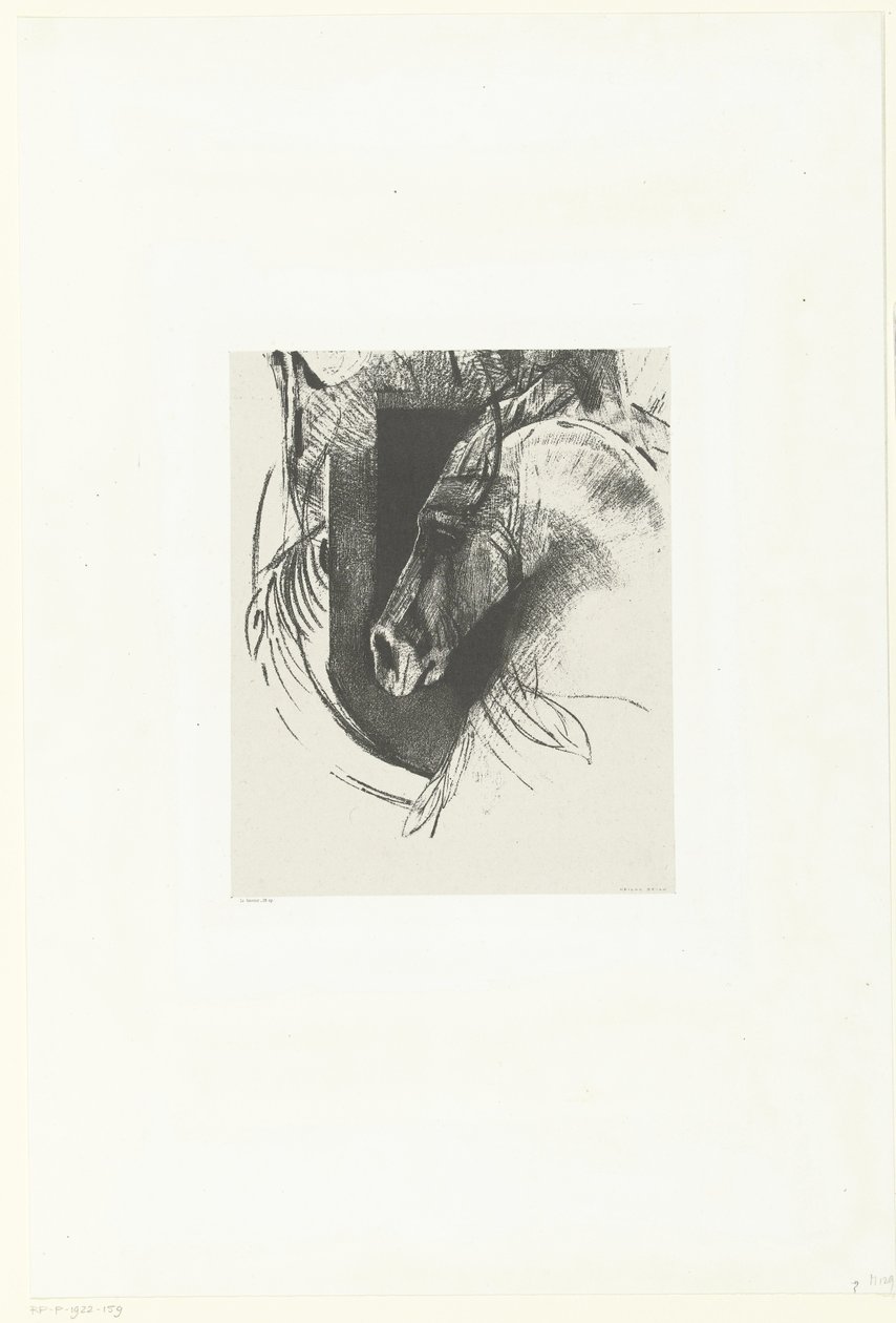 Csataló Le Courcier (cím az objektumon) alkotó: Odilon Redon