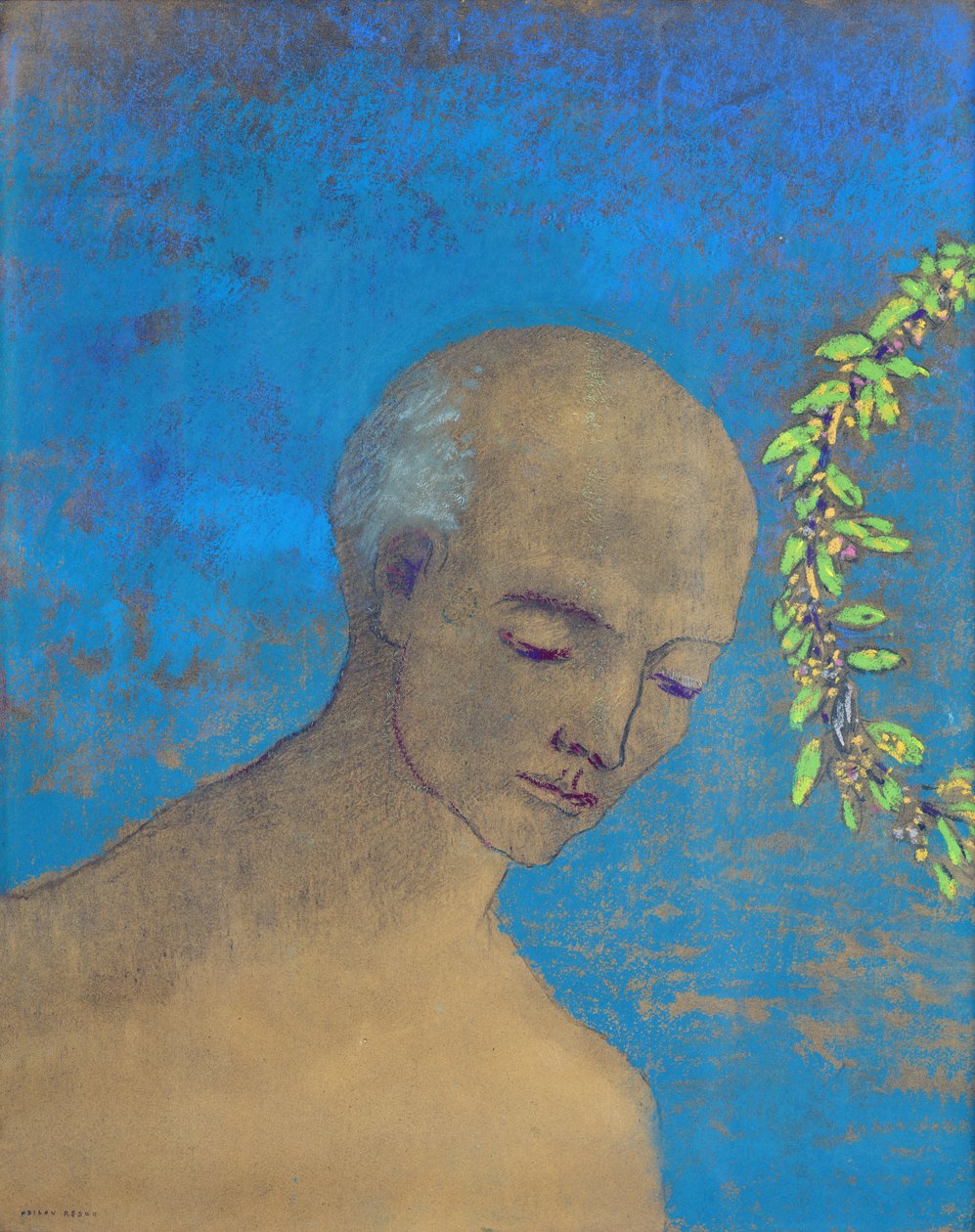 A korona, 1910 (pasztell és szén) alkotó: Odilon Redon