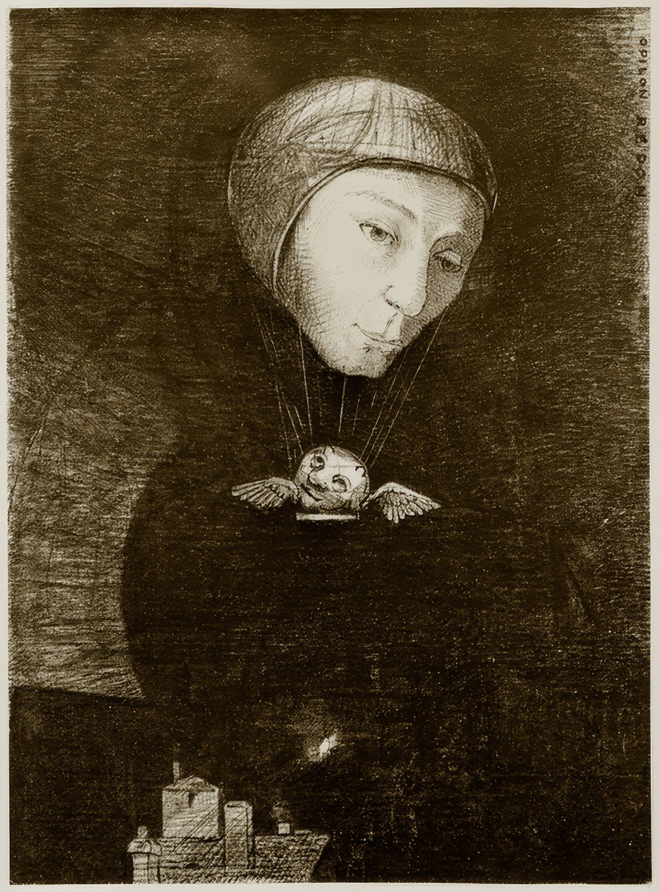 Szomorú mászás alkotó: Odilon Redon