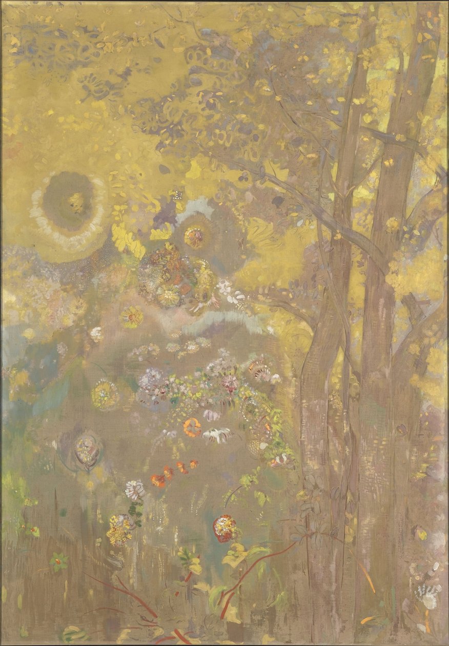 Fák sárga alapon, 1901 alkotó: Odilon Redon