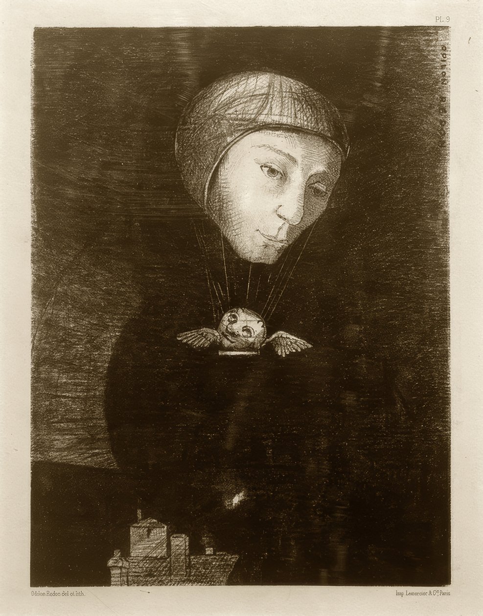 Szomorú emelkedés alkotó: Odilon Redon