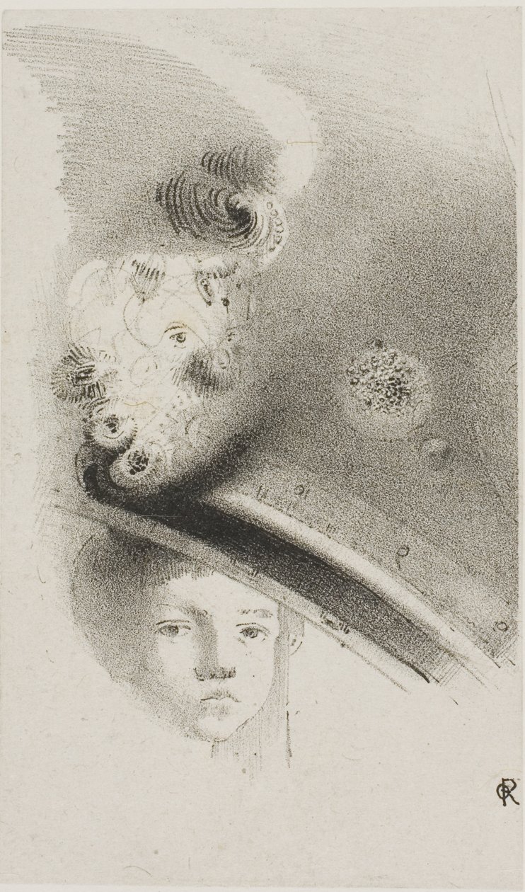 Névtelen próba litográfia alkotó: Odilon Redon