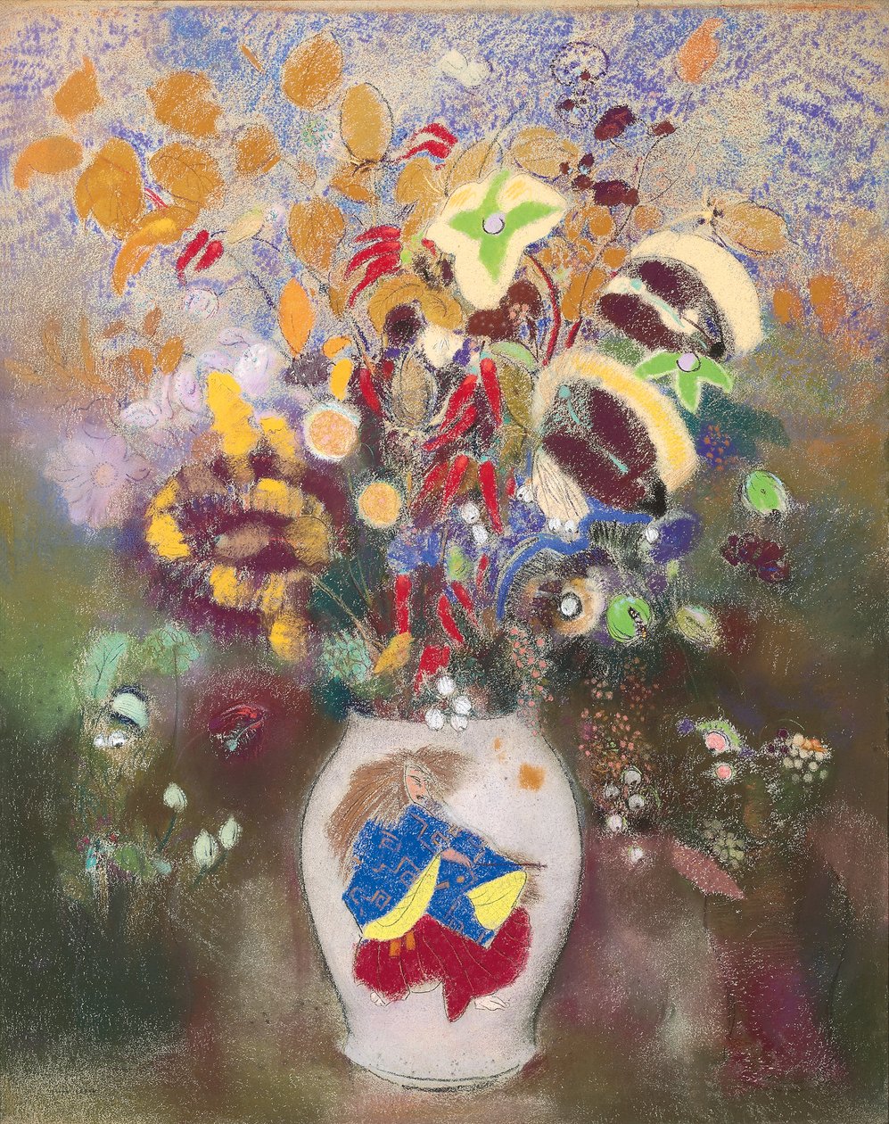 Váza japán harcossal, 1905-1908 alkotó: Odilon Redon