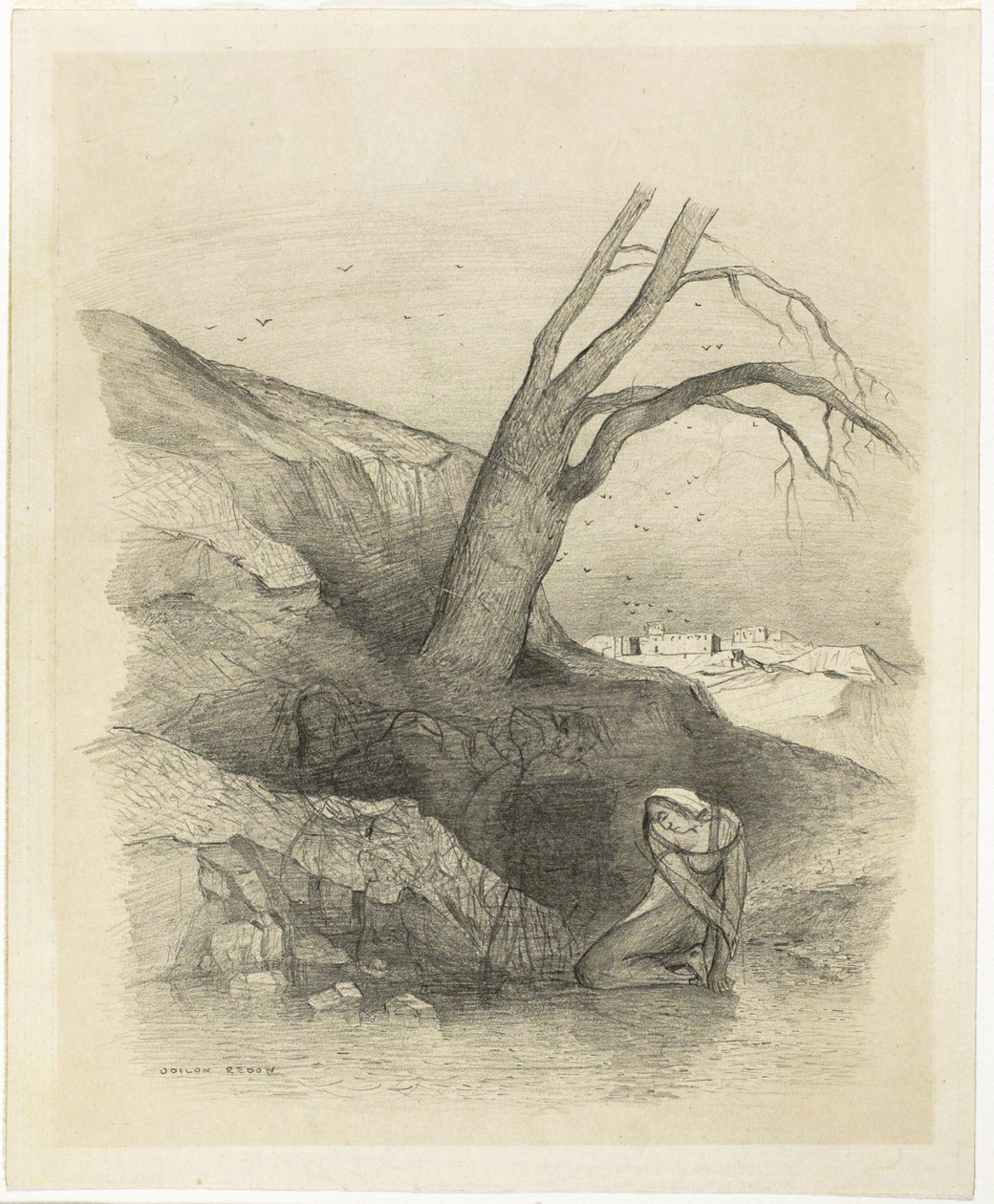 Térdelő nő alkotó: Odilon Redon