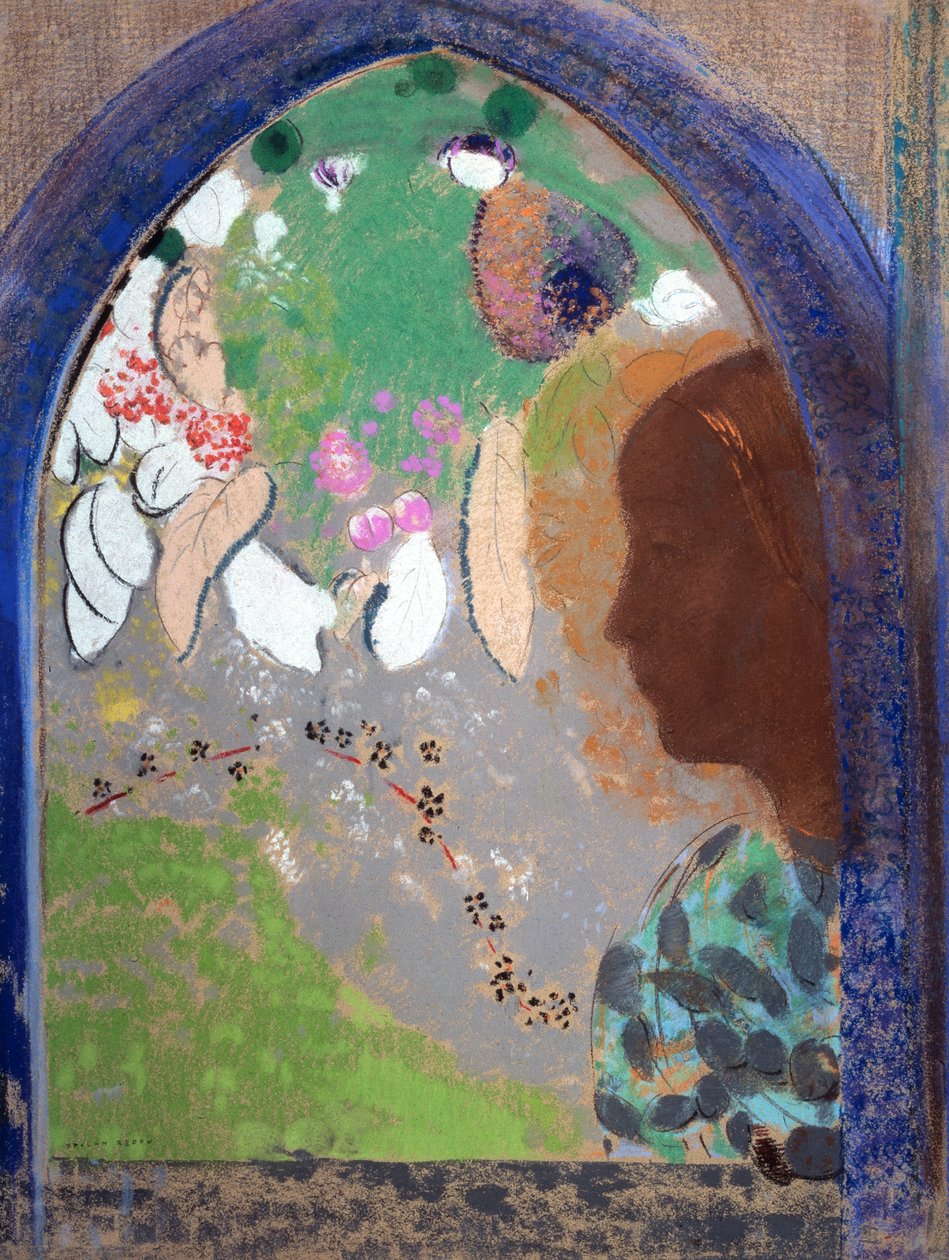 Nő az ablakban, 1903-1908. alkotó: Odilon Redon