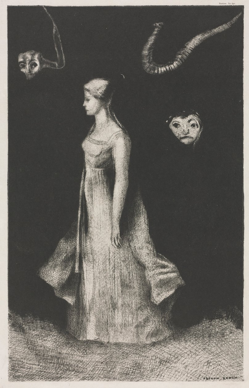 Megszállottság, 1894. alkotó: Odilon Redon Printer: Monrocq