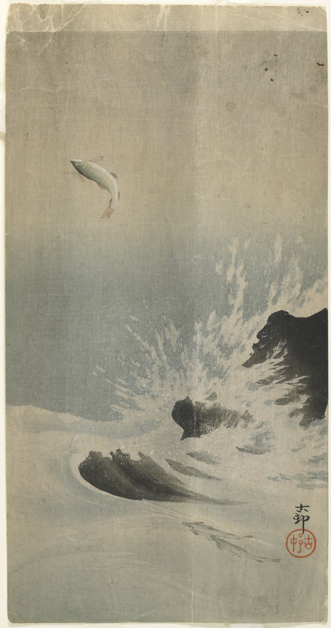 (Ugráló hal), 1912 előtt alkotó: Ohara Koson