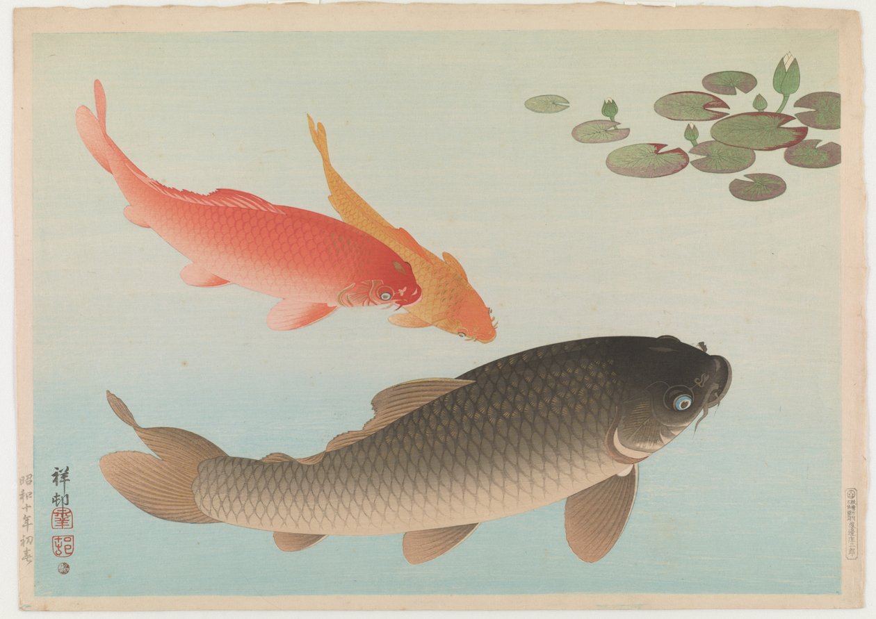 Ponty, 1935 (színes fanyomat) alkotó: Ohara Koson