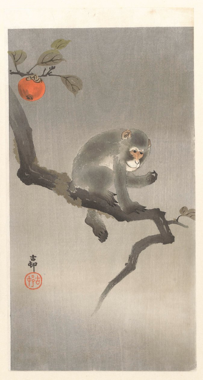 te a kakiboomban alkotó: Ohara Koson