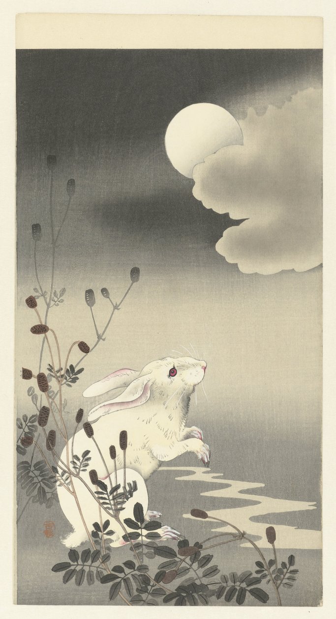 Nyúl teliholdkor alkotó: Ohara Koson