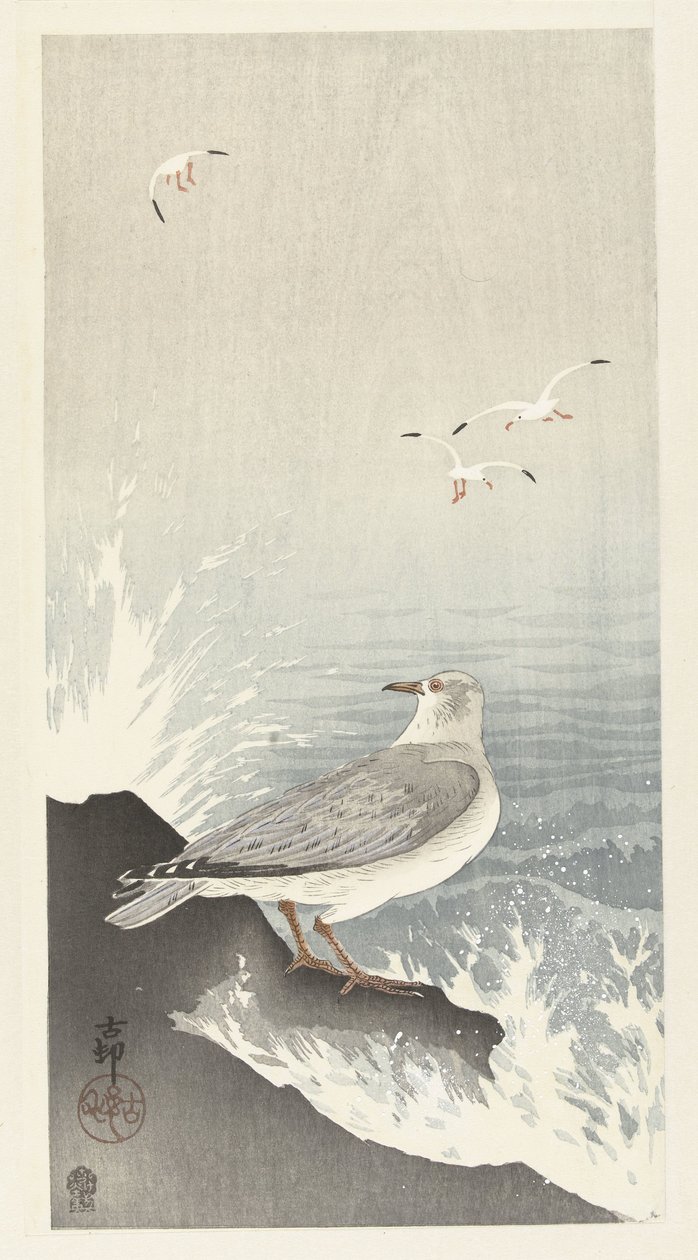 Sirály a sziklán alkotó: Ohara Koson