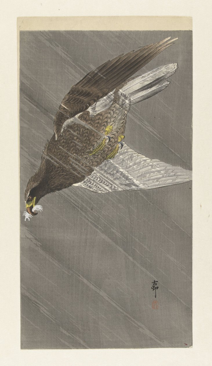 Lefelé repülő sas alkotó: Ohara Koson