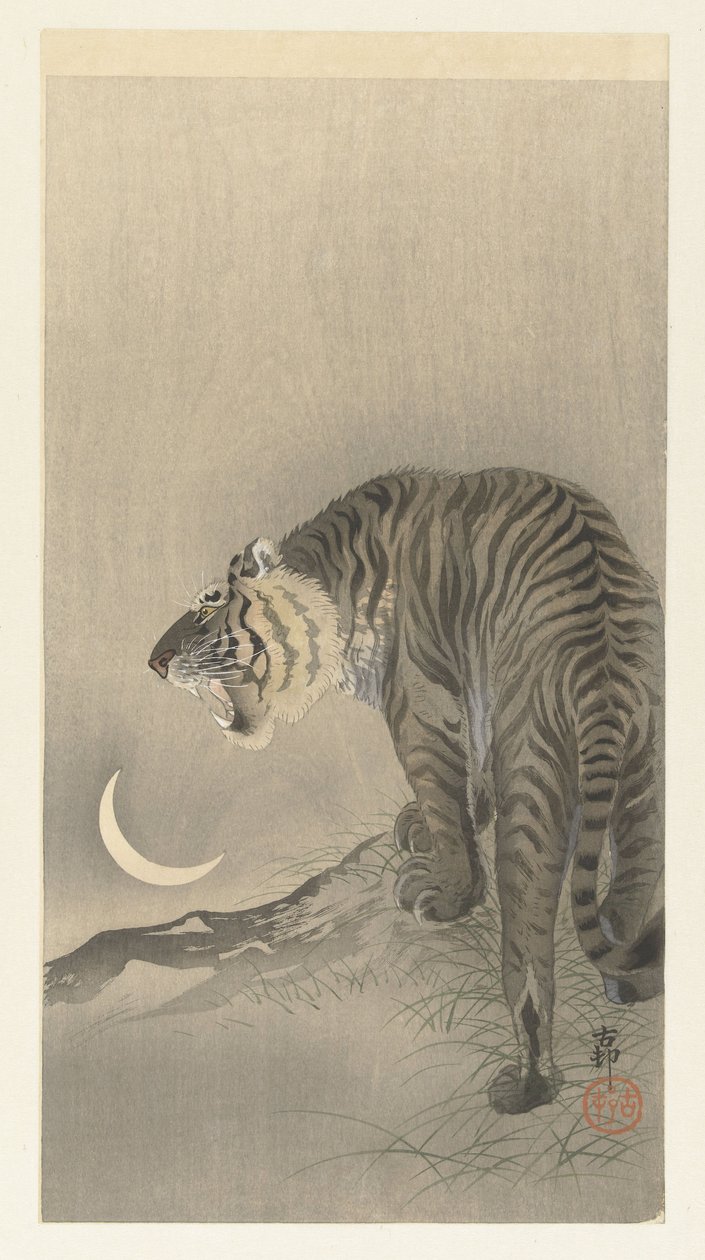 Ordító tigris alkotó: Ohara Koson