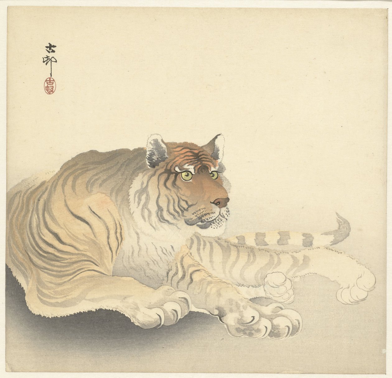 Tigris alkotó: Ohara Koson