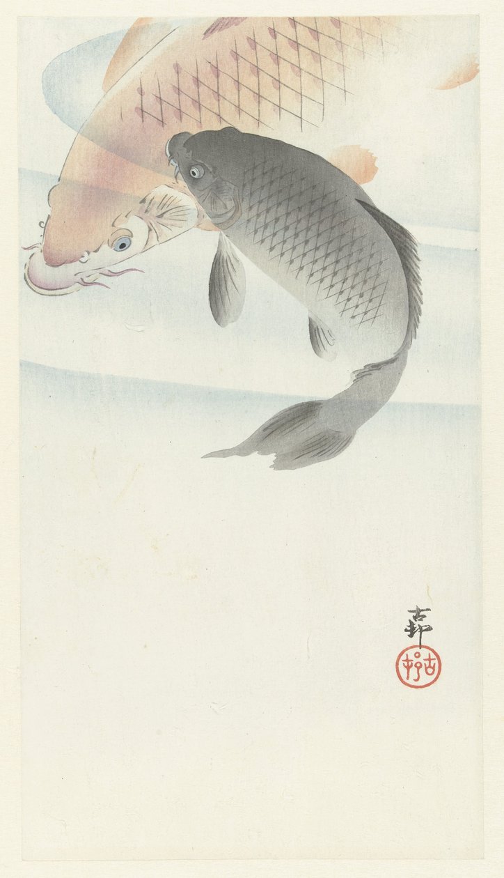 Két ponty alkotó: Ohara Koson