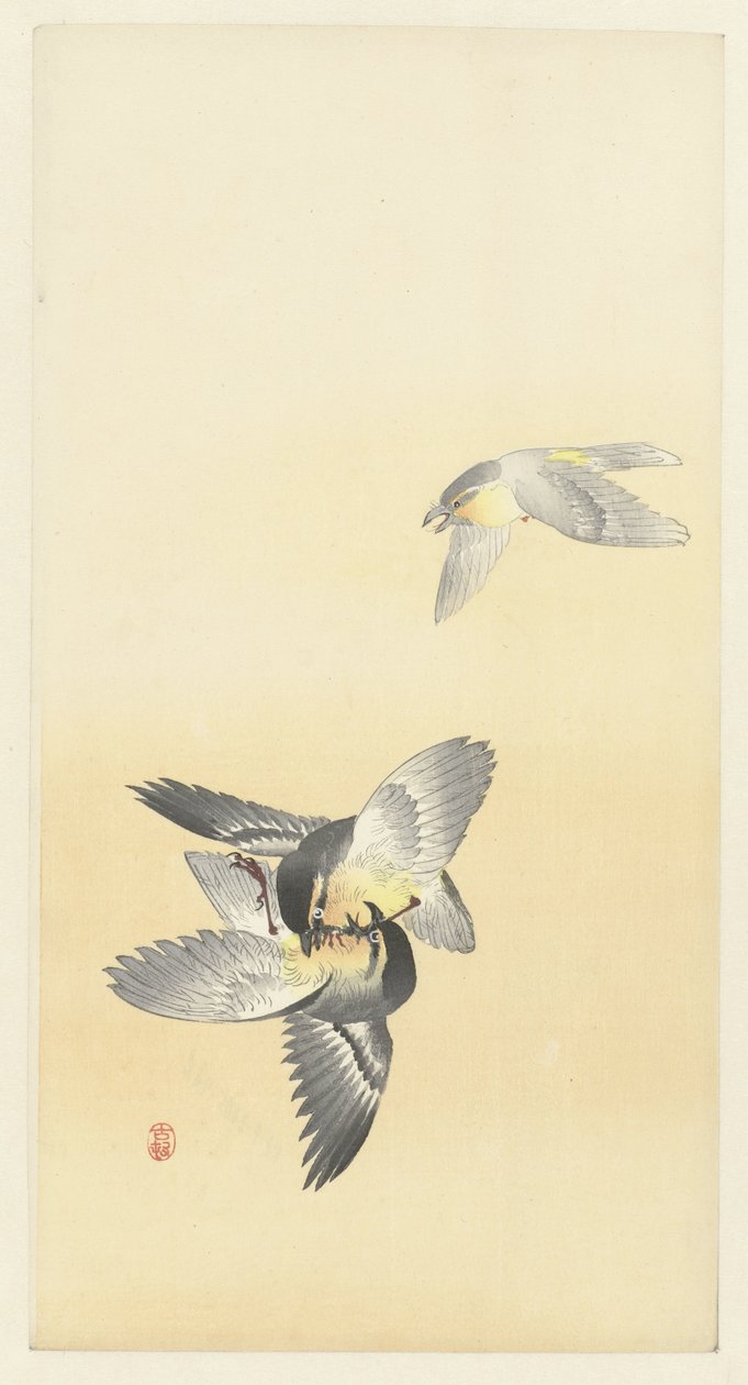 Két harci madár alkotó: Ohara Koson