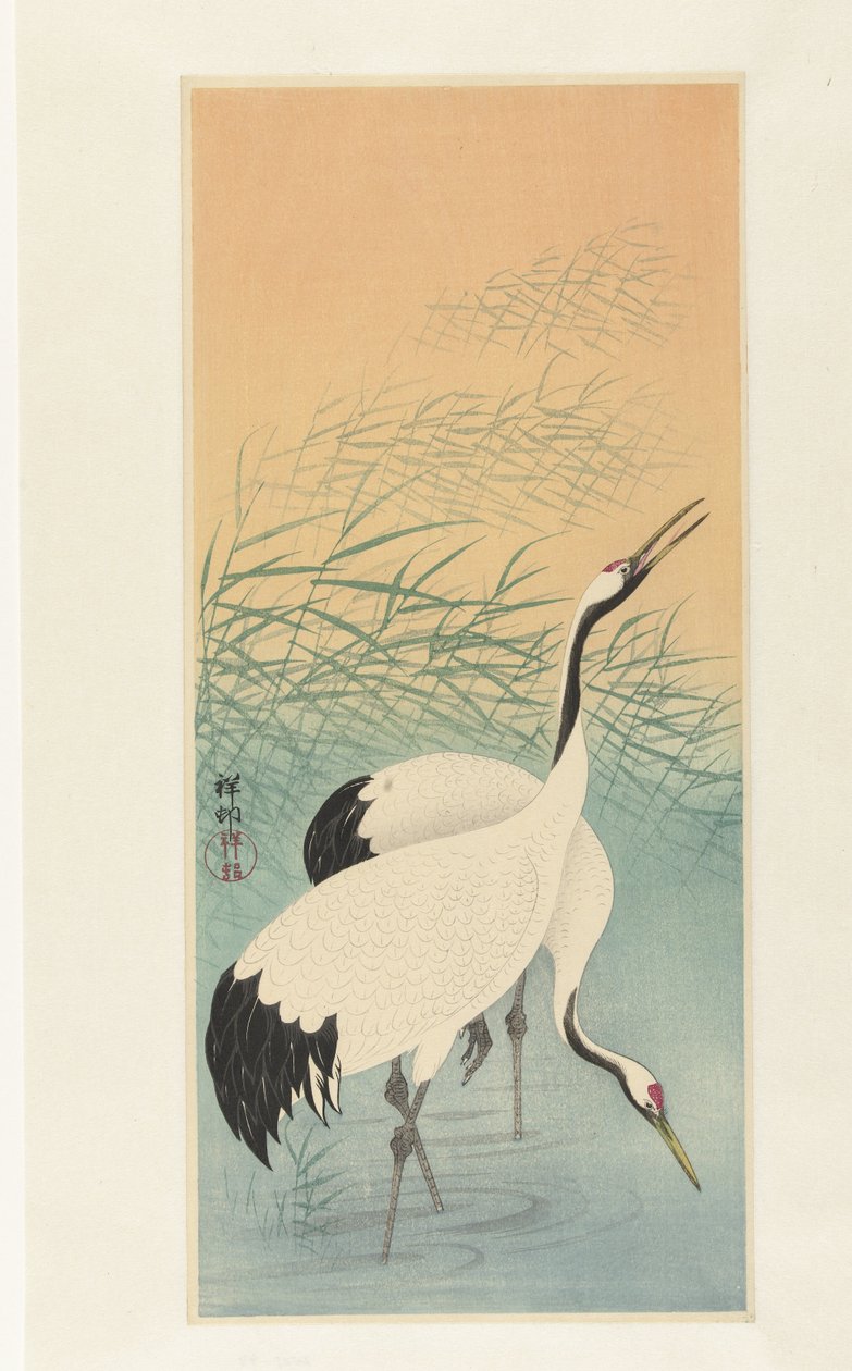 Két daru alkotó: Ohara Koson