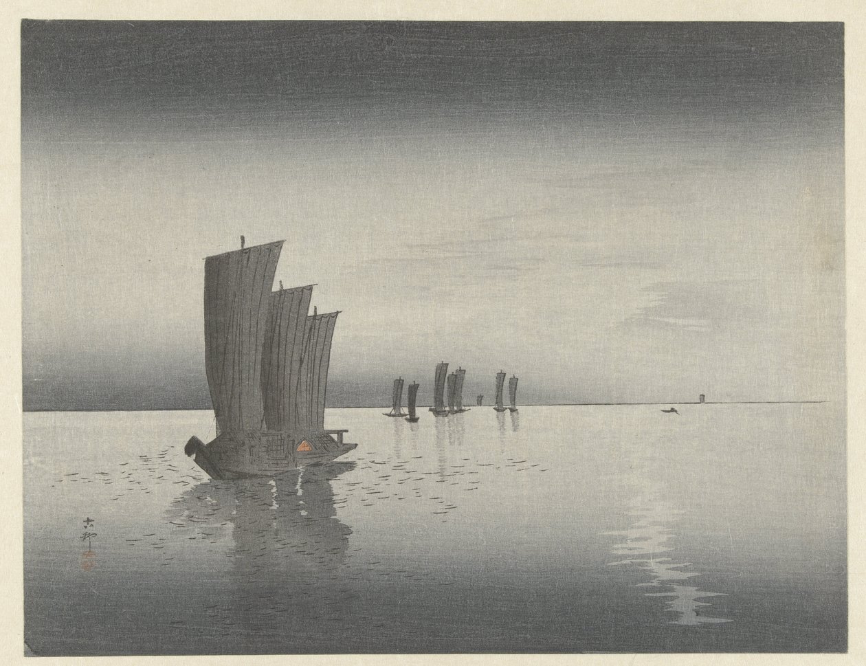 halászhajók alkotó: Ohara Koson